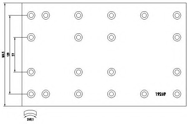 DON GG/208/1 Brake Lining, drum brake